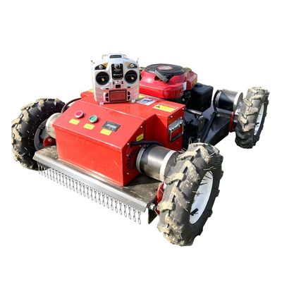 calidad  Customized Anti-Skid Color 7.5HP 9HP Electric-start Lawn Mower Mini Remote Control RC Robot Lawnmower fábrica